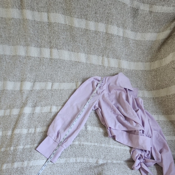 QED London Lilac Wrap Blouse - Picture 6 of 9